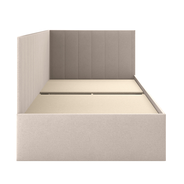 Ника / кровать одинарная (с настилом) велюр parma 6 бежевый